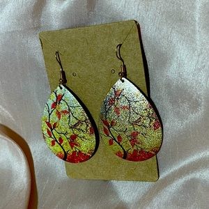 Fall Leaves Teardrop Earrings
